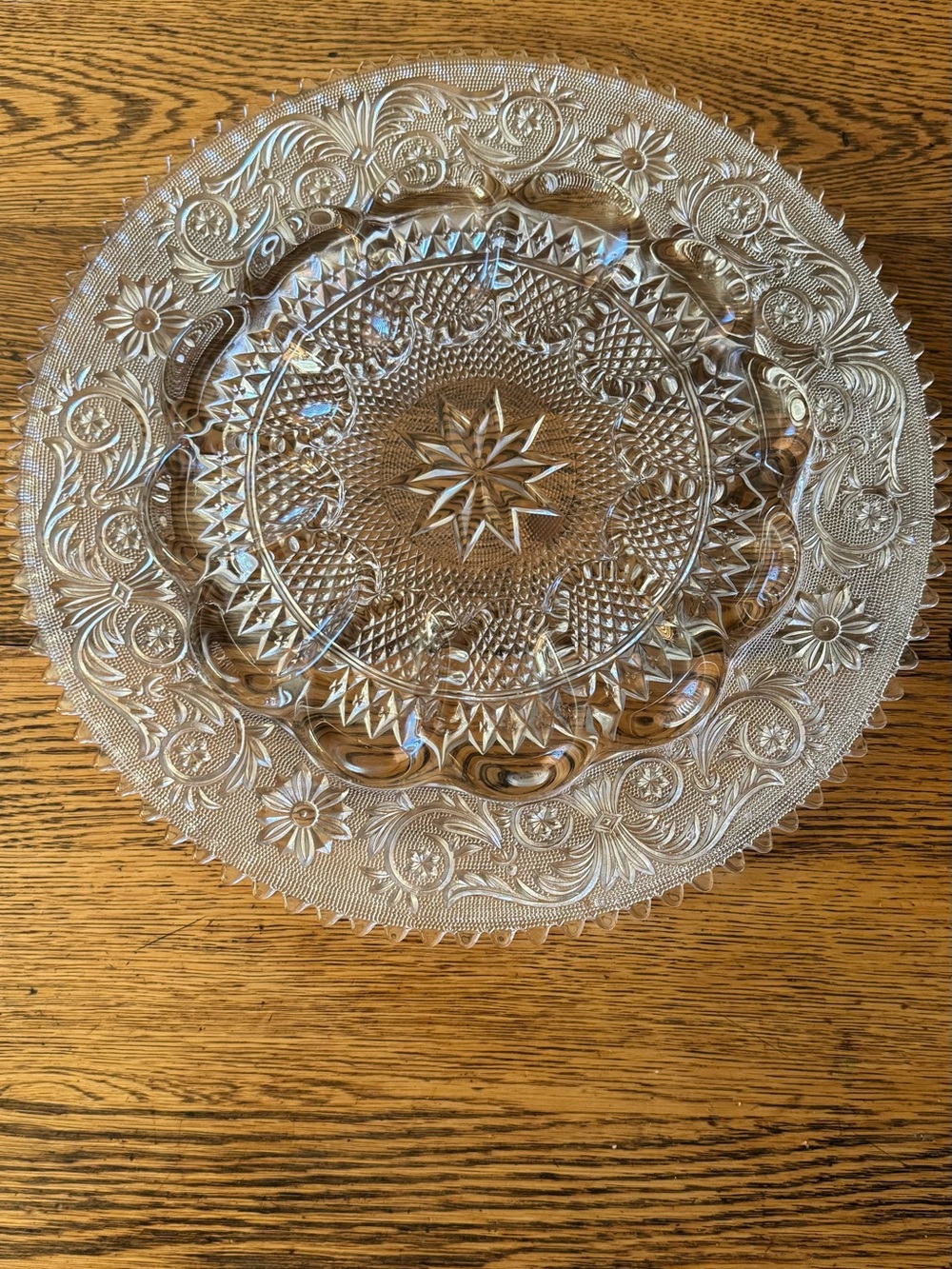 Vintage Deviled Egg Glass Serving Plate - Duncan & Miller